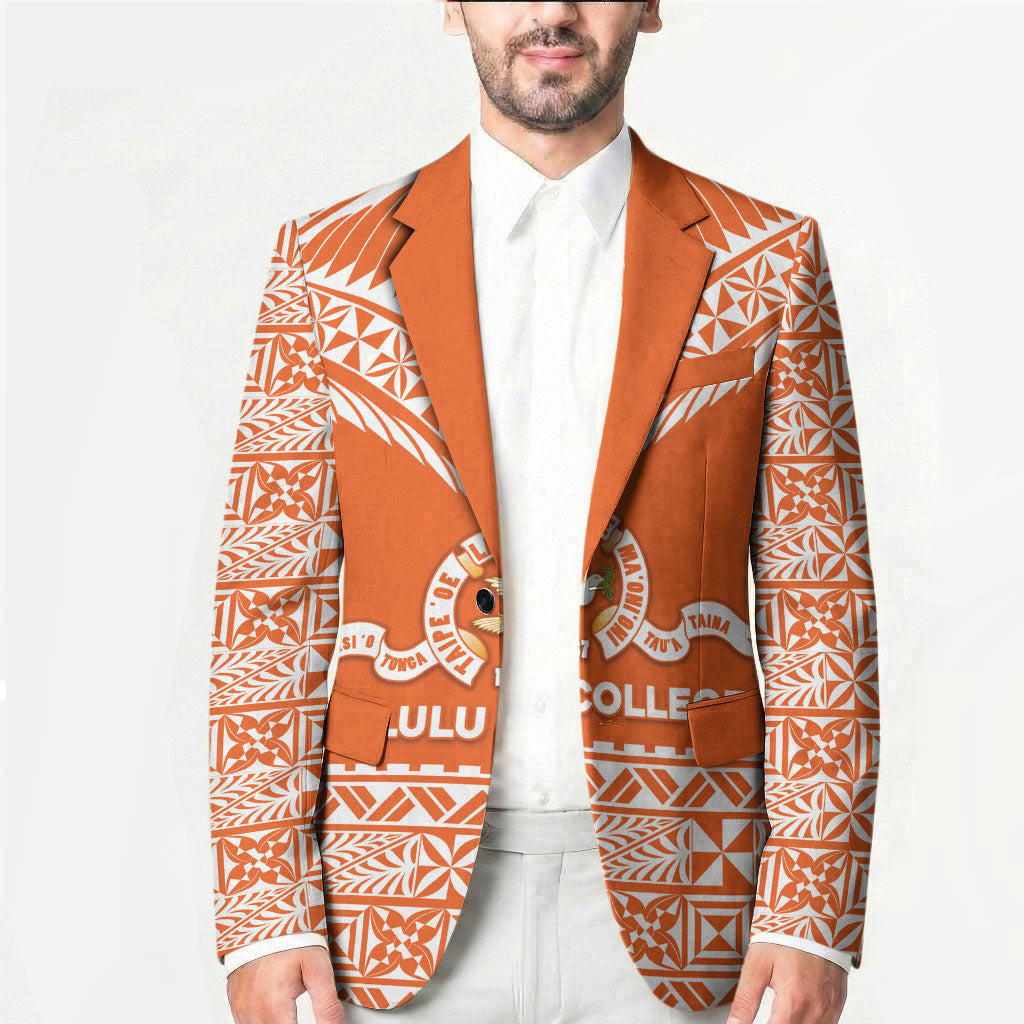 Personalised Tonga Tailulu College Blazer Tongan Kupesi Pattern LT05 - Polynesian Pride