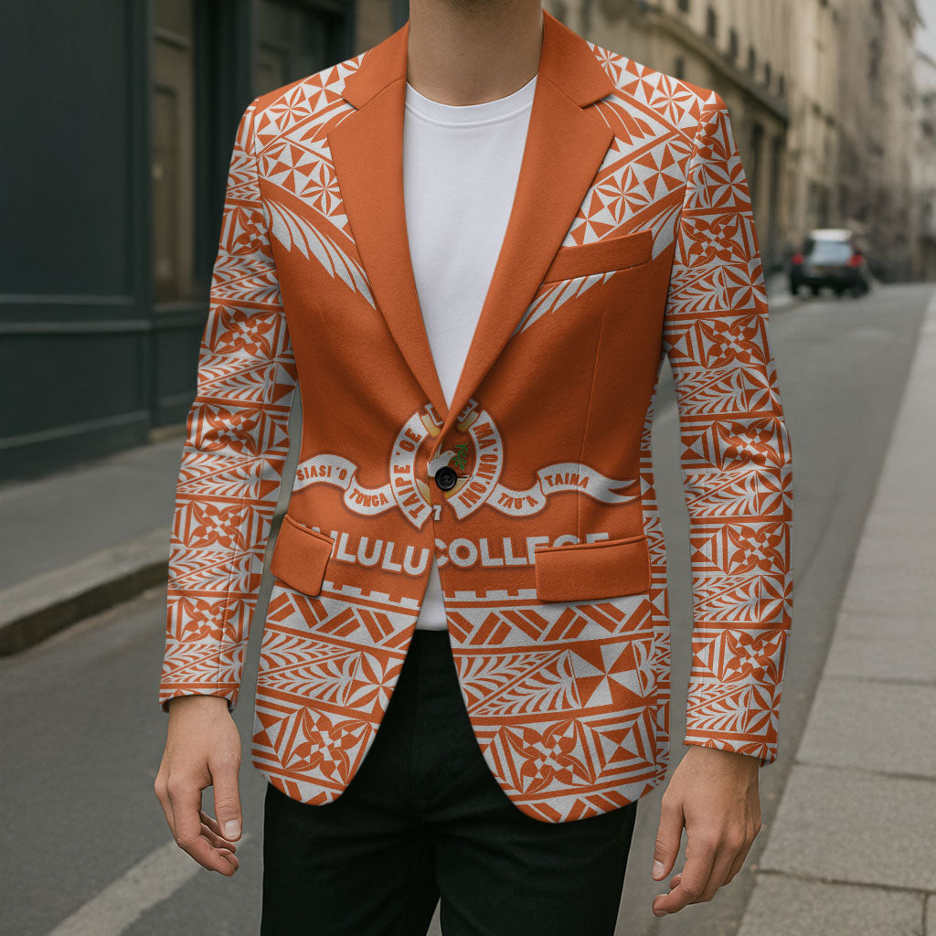 Personalised Tonga Tailulu College Blazer Tongan Kupesi Pattern LT05 - Polynesian Pride