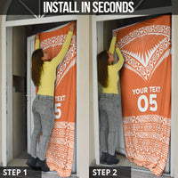Personalised Tonga Tailulu College Door Cover Tongan Kupesi Pattern LT05 - Polynesian Pride