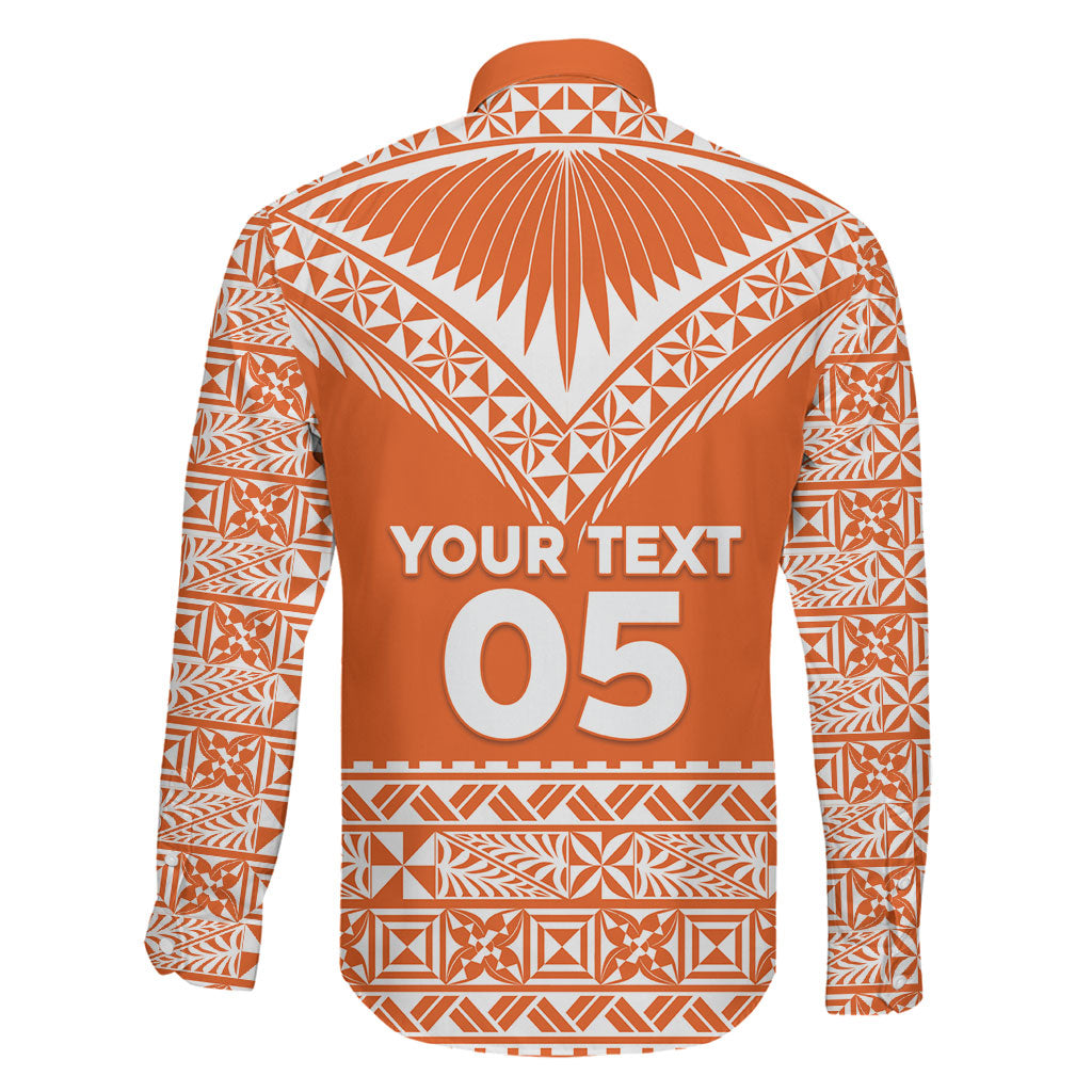 Personalised Tonga Tailulu College Family Matching Long Sleeve Bodycon Dress and Hawaiian Shirt Tongan Kupesi Pattern