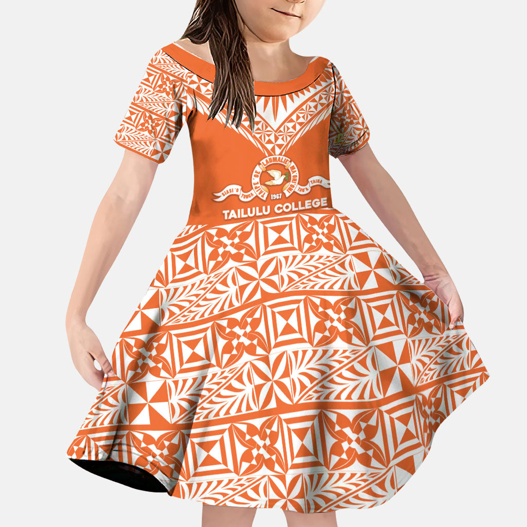 Personalised Tonga Tailulu College Family Matching Mermaid Dress and Hawaiian Shirt Tongan Kupesi Pattern