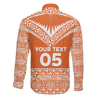 Personalised Tonga Tailulu College Family Matching Off The Shoulder Long Sleeve Dress and Hawaiian Shirt Tongan Kupesi Pattern