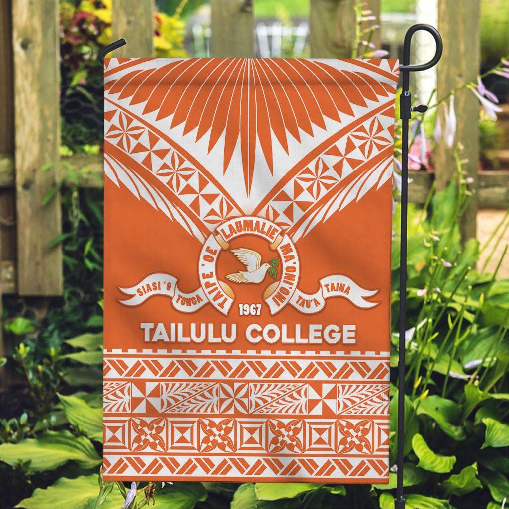 Tonga Tailulu College Garden Flag Tongan Kupesi Pattern LT05 Garden Flag Orange - Polynesian Pride