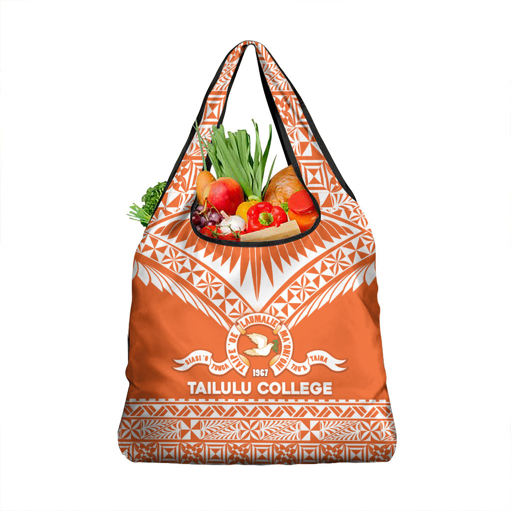Tonga Tailulu College Grocery Bag Tongan Kupesi Pattern