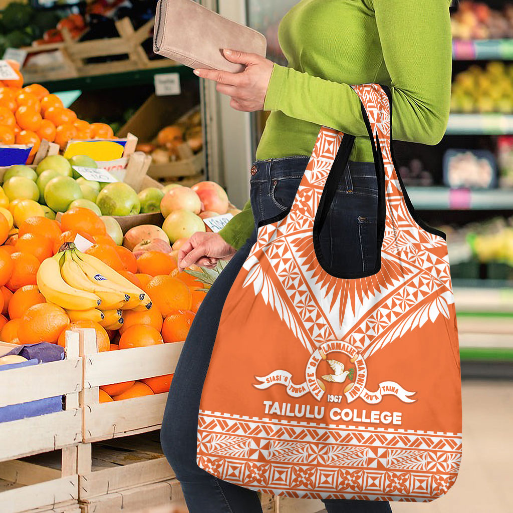 Tonga Tailulu College Grocery Bag Tongan Kupesi Pattern LT05 - Polynesian Pride
