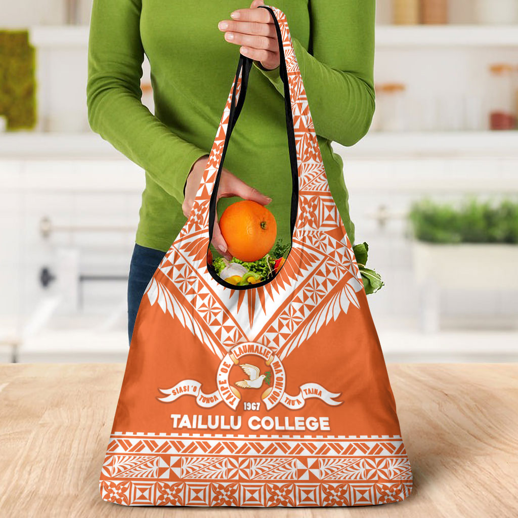 Tonga Tailulu College Grocery Bag Tongan Kupesi Pattern LT05 - Polynesian Pride