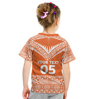 Personalised Tonga Tailulu College Kid T Shirt Tongan Kupesi Pattern LT05 - Polynesian Pride