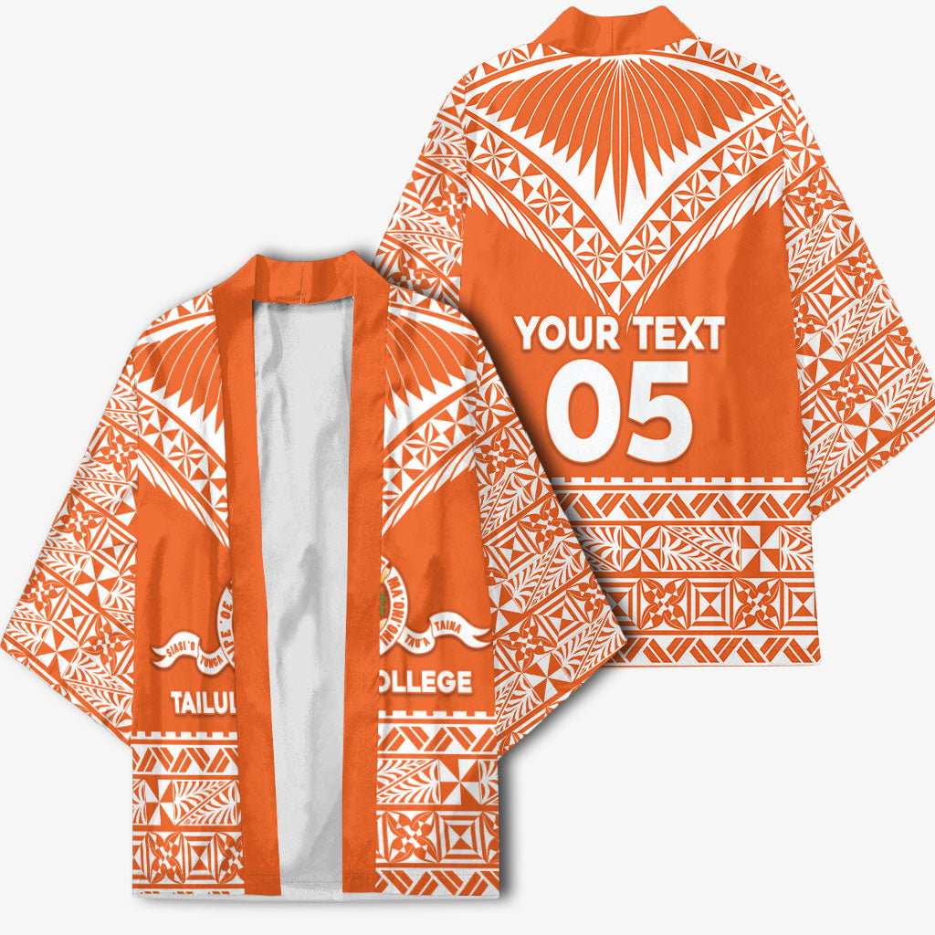 Personalised Tonga Tailulu College Kimono Tongan Kupesi Pattern LT05 - Polynesian Pride