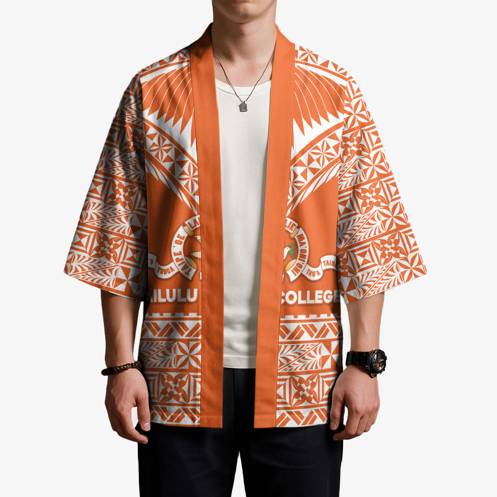 Personalised Tonga Tailulu College Kimono Tongan Kupesi Pattern LT05 - Polynesian Pride