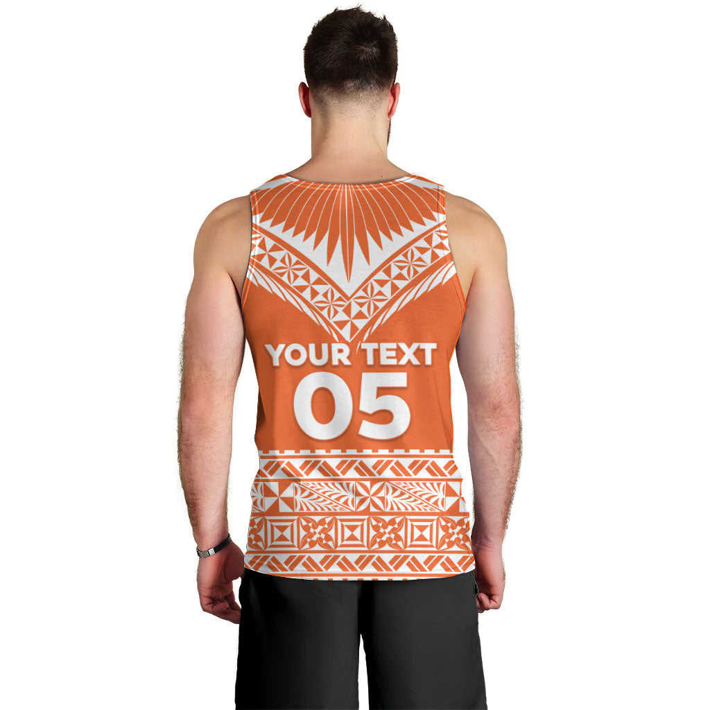 Personalised Tonga Tailulu College Men Tank Top Tongan Kupesi Pattern LT05 - Polynesian Pride