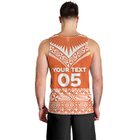 Personalised Tonga Tailulu College Men Tank Top Tongan Kupesi Pattern LT05 - Polynesian Pride