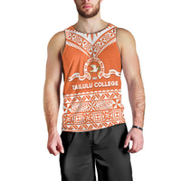 Personalised Tonga Tailulu College Men Tank Top Tongan Kupesi Pattern LT05 - Polynesian Pride