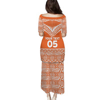 Personalised Tonga Tailulu College Puletasi Tongan Kupesi Pattern LT05 - Polynesian Pride