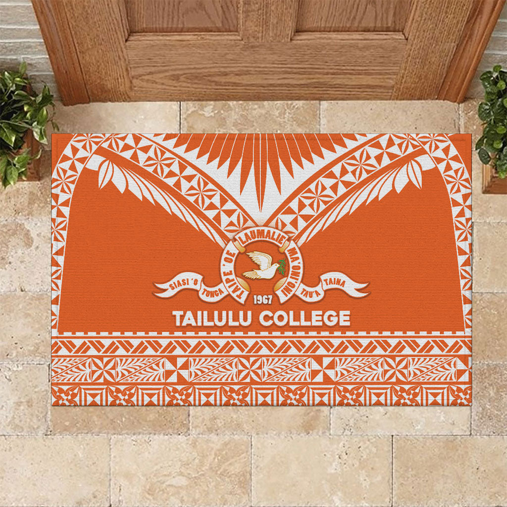 Tonga Tailulu College Rubber Doormat Tongan Kupesi Pattern