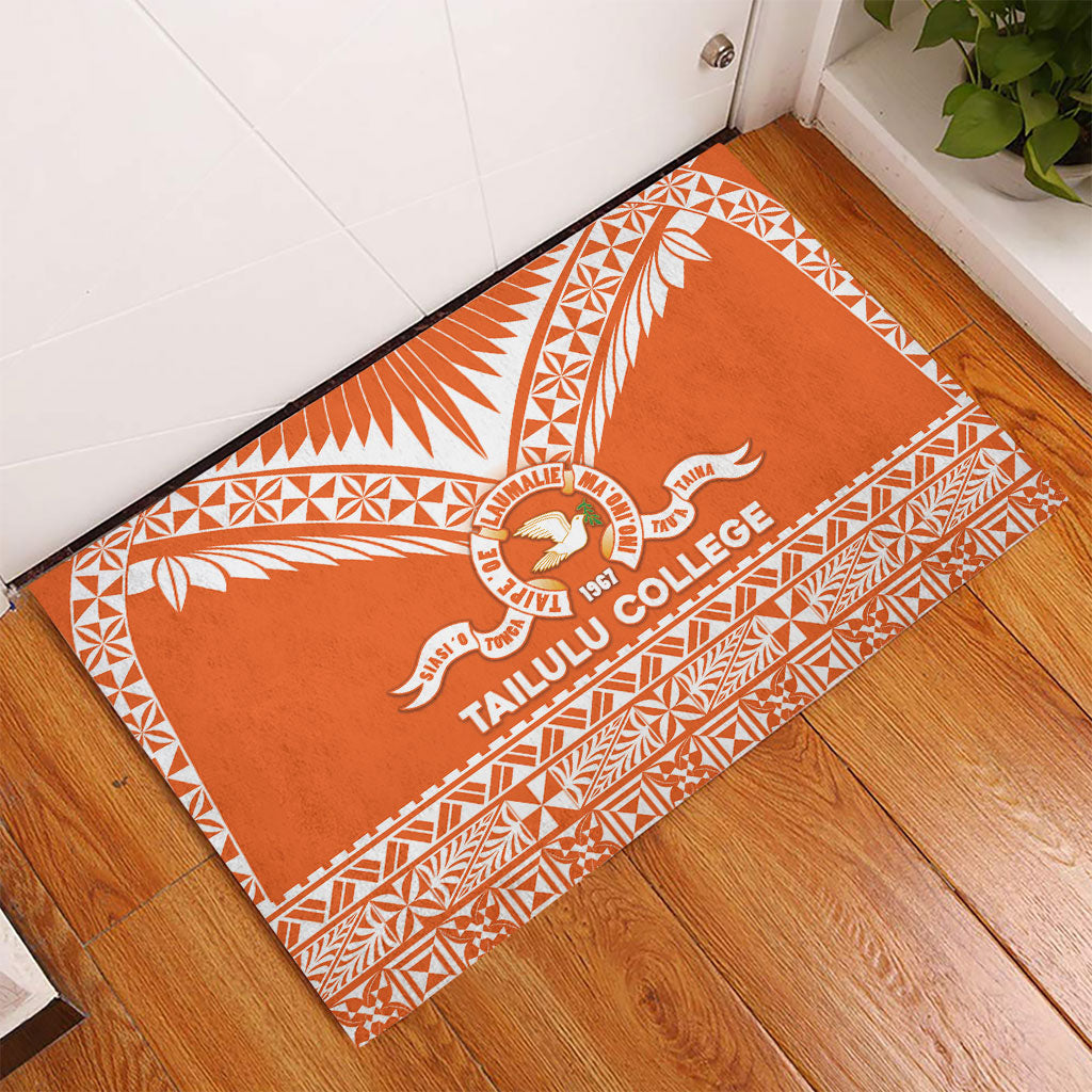 Tonga Tailulu College Rubber Doormat Tongan Kupesi Pattern LT05 - Polynesian Pride