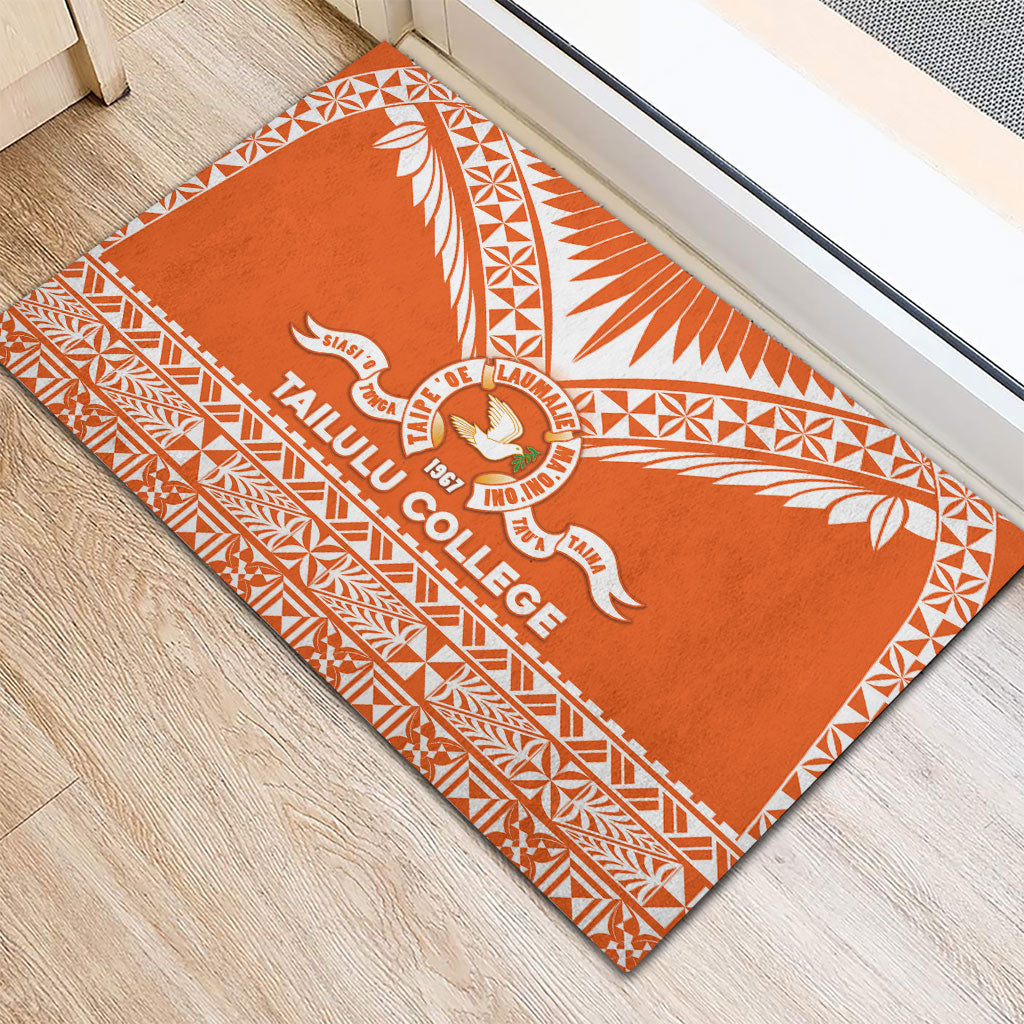 Tonga Tailulu College Rubber Doormat Tongan Kupesi Pattern LT05 - Polynesian Pride
