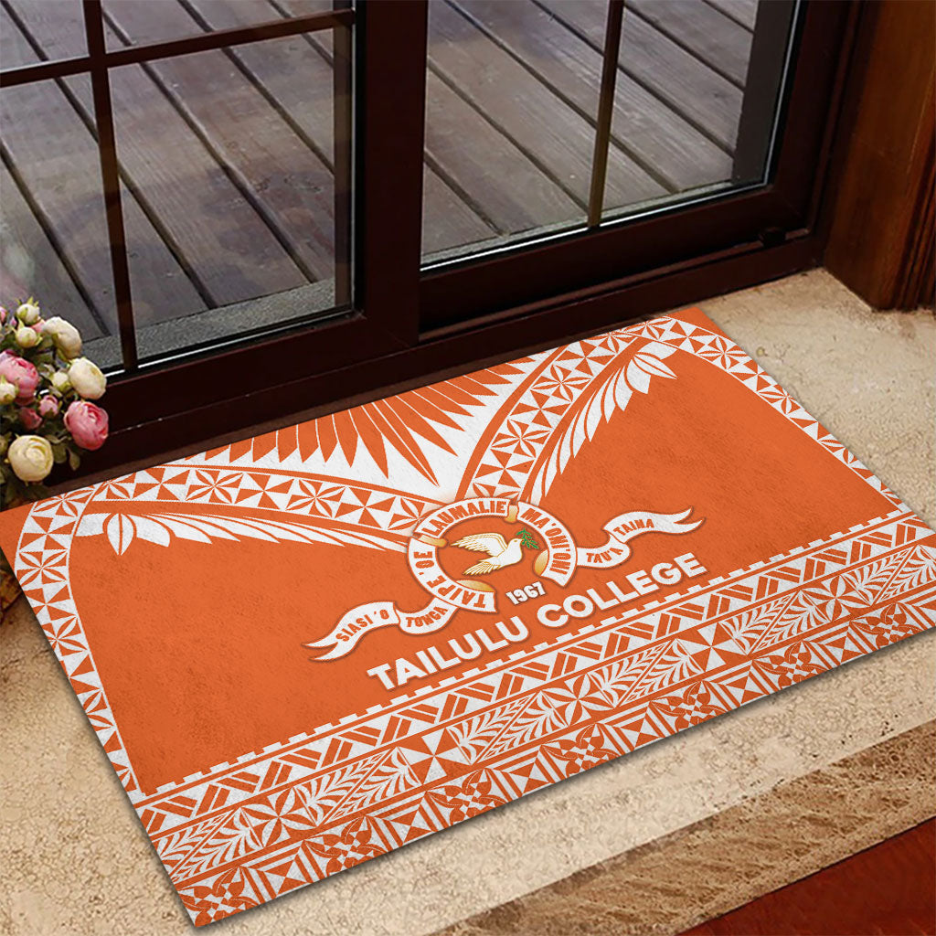 Tonga Tailulu College Rubber Doormat Tongan Kupesi Pattern LT05 - Polynesian Pride