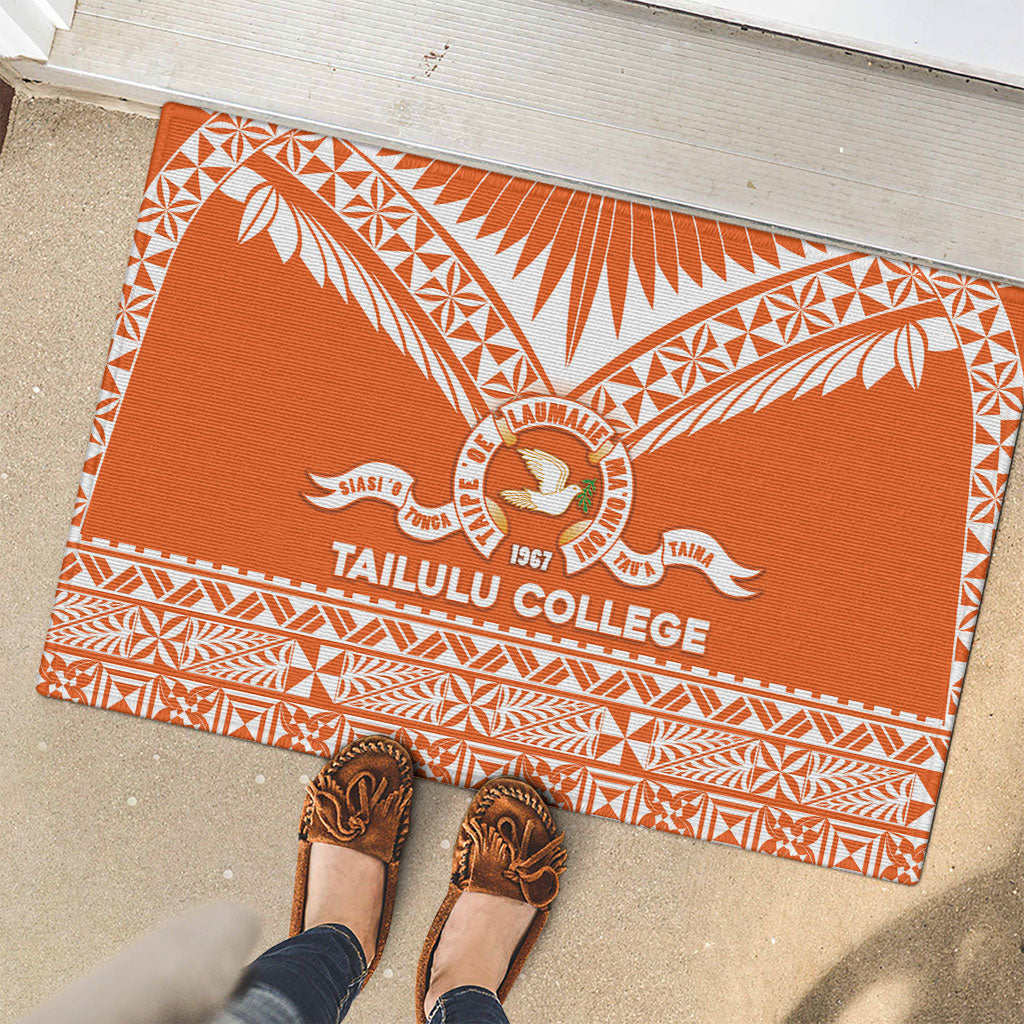 Tonga Tailulu College Rubber Doormat Tongan Kupesi Pattern LT05 - Polynesian Pride