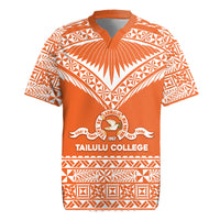 Personalised Tonga Tailulu College Rugby Jersey Tongan Kupesi Pattern LT05 Orange - Polynesian Pride