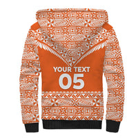 Personalised Tonga Tailulu College Sherpa Hoodie Tongan Kupesi Pattern LT05 - Polynesian Pride