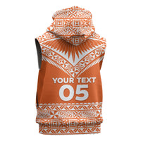Personalised Tonga Tailulu College Sleeveless Hoodie Tongan Kupesi Pattern LT05 - Polynesian Pride