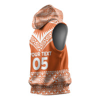 Personalised Tonga Tailulu College Sleeveless Hoodie Tongan Kupesi Pattern LT05 - Polynesian Pride