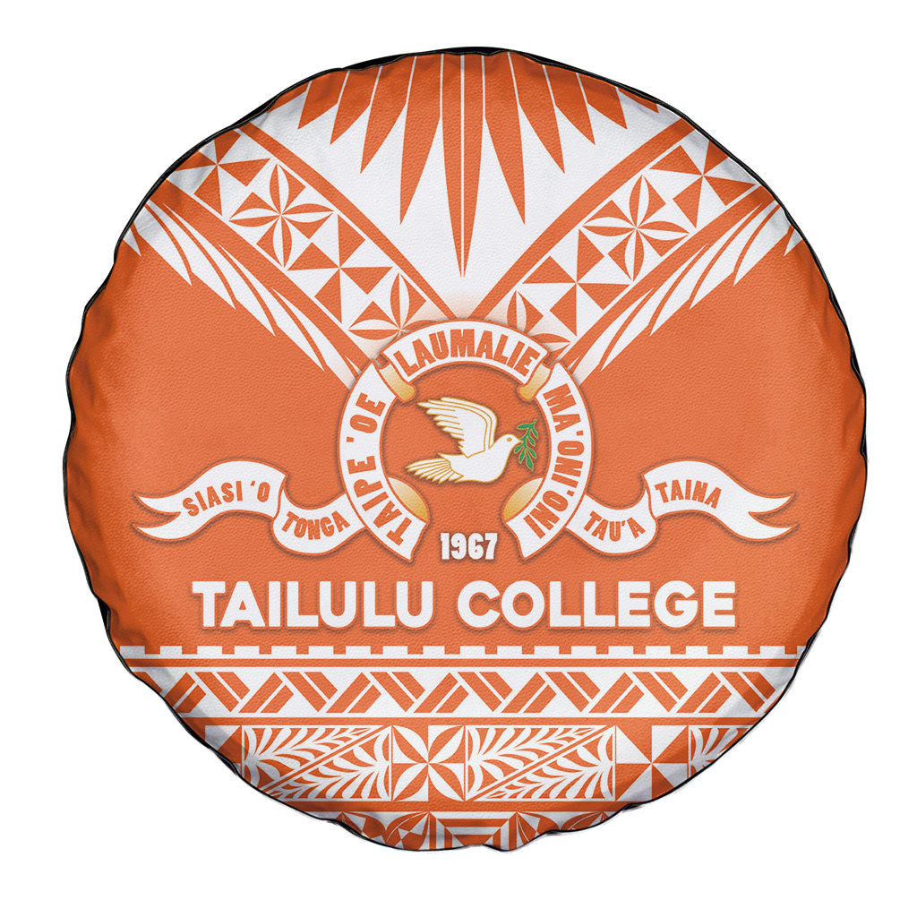 Tonga Tailulu College Spare Tire Cover Tongan Kupesi Pattern LT05 - Polynesian Pride