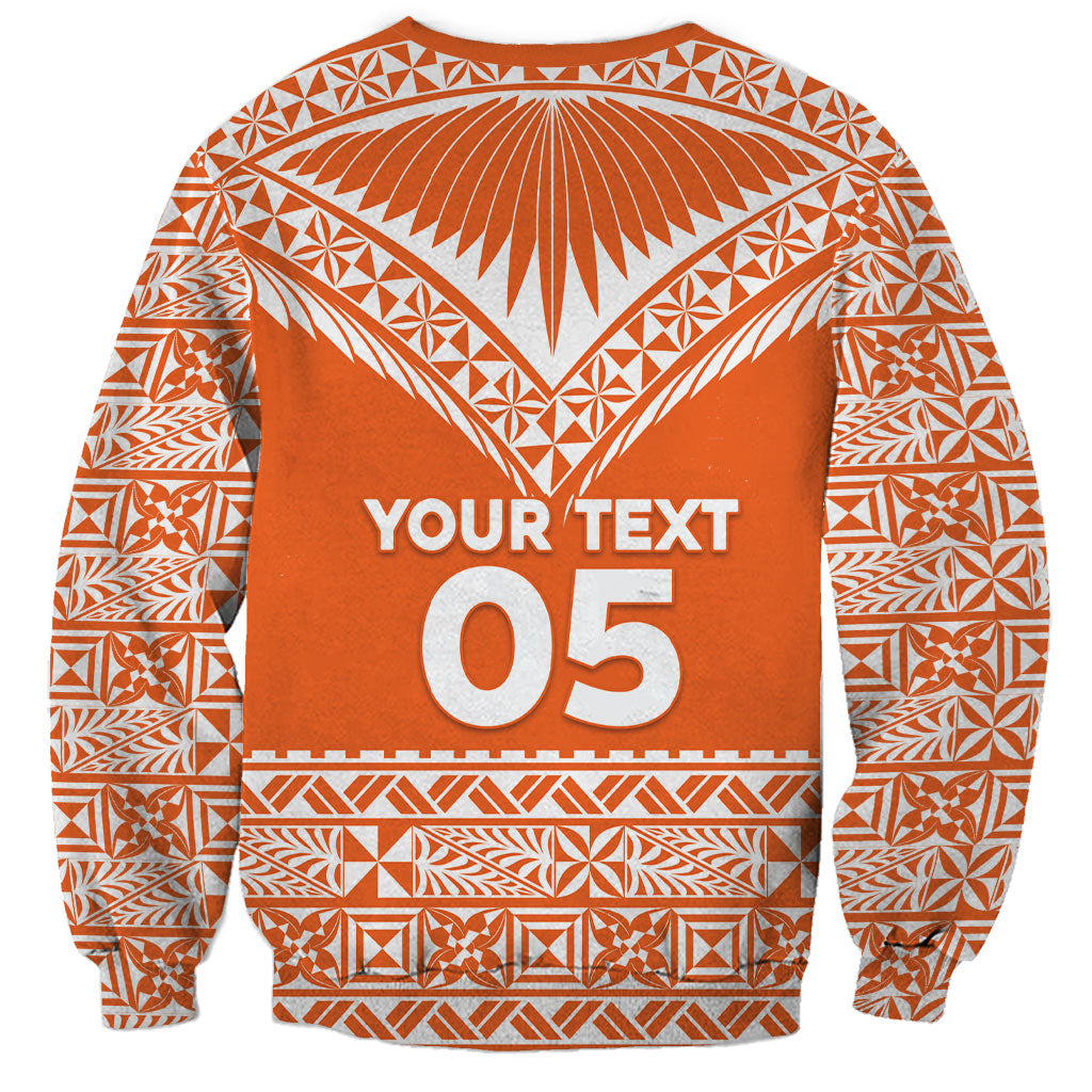 Personalised Tonga Tailulu College Sweatshirt Tongan Kupesi Pattern LT05 - Polynesian Pride