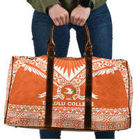 Tonga Tailulu College Travel Bag Tongan Kupesi Pattern LT05 Orange - Polynesian Pride