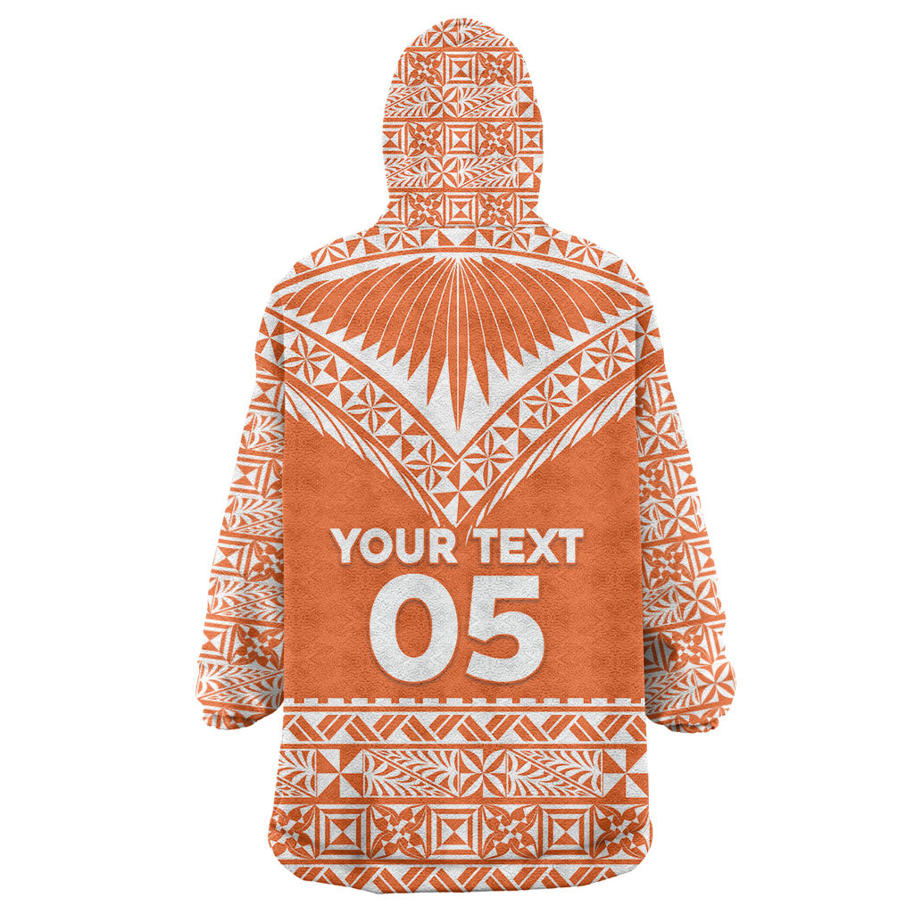 Personalised Tonga Tailulu College Wearable Blanket Hoodie Tongan Kupesi Pattern LT05 - Polynesian Pride