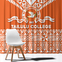 Tonga Tailulu College Window Curtain Tongan Kupesi Pattern LT05 - Polynesian Pride