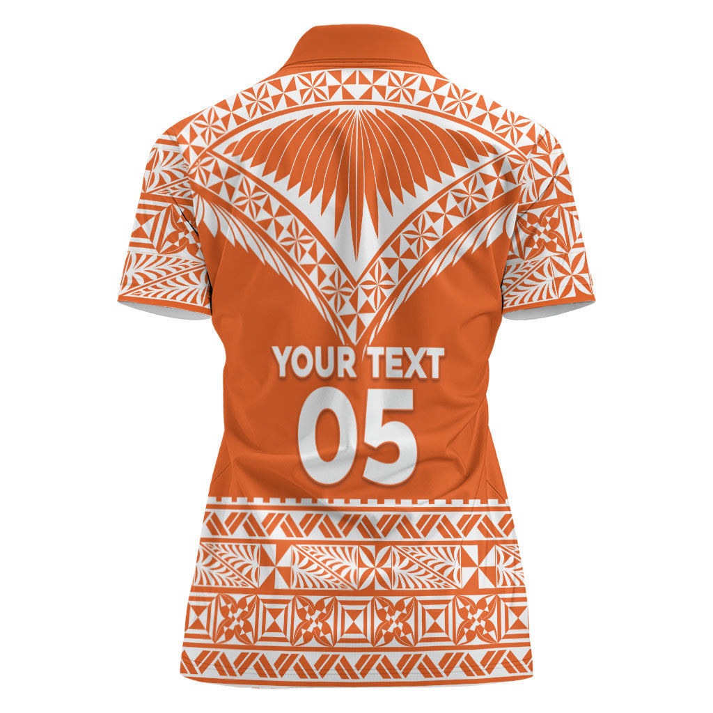Personalised Tonga Tailulu College Women Polo Shirt Tongan Kupesi Pattern LT05 - Polynesian Pride