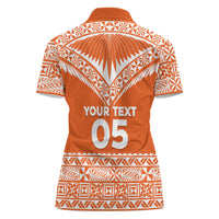 Personalised Tonga Tailulu College Women Polo Shirt Tongan Kupesi Pattern LT05 - Polynesian Pride