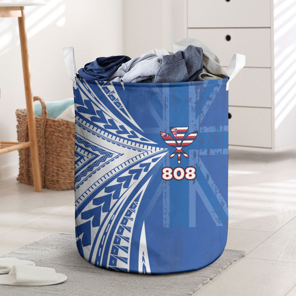 Hawaii 808 Laundry Basket Unique Style LT05 Blue - Polynesian Pride