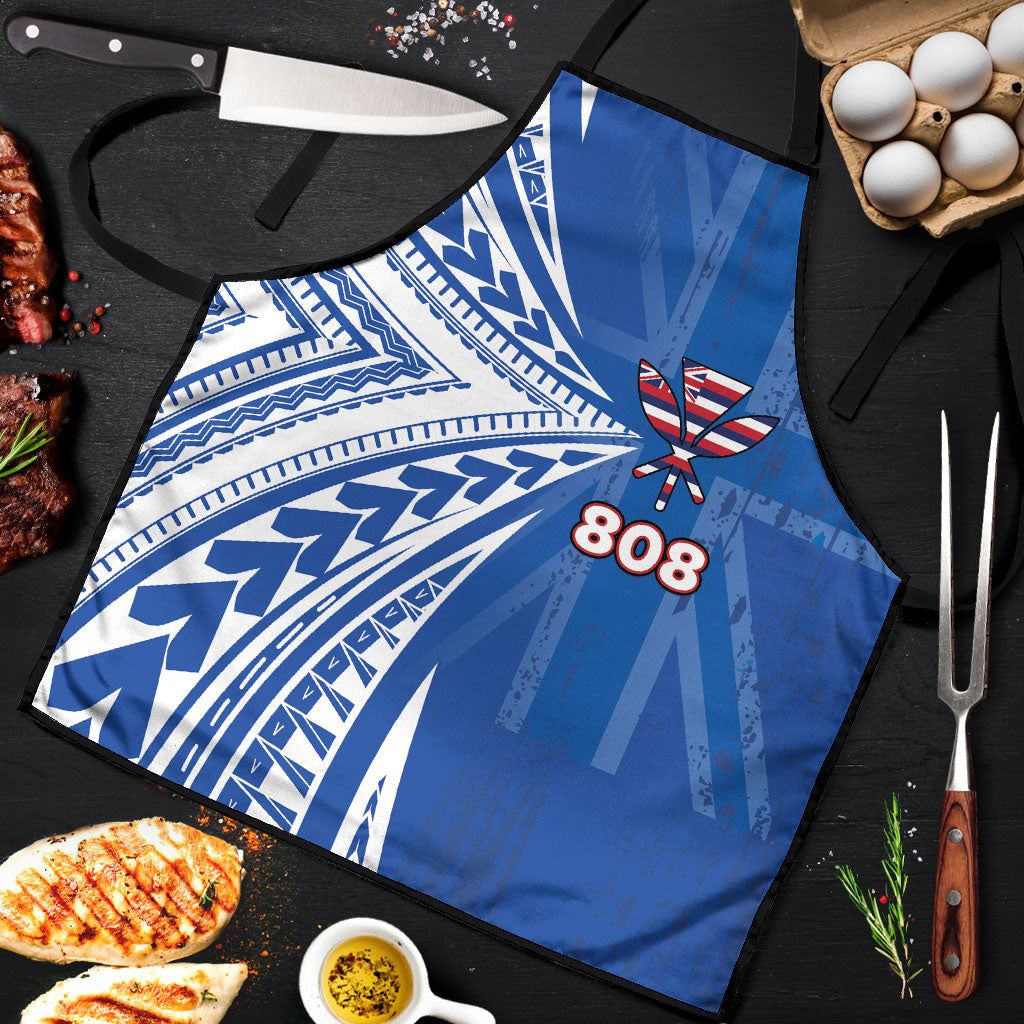 Hawaii 808 Apron Unique Style LT05 Blue - Polynesian Pride
