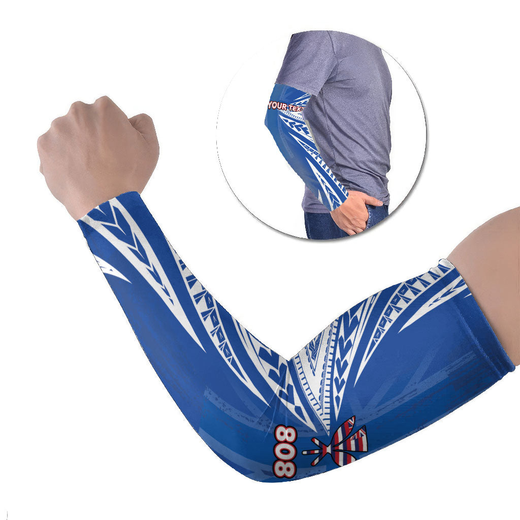 Personalised Hawaii 808 Arm Sleeves Unique Style LT05 Set of 2 Blue - Polynesian Pride