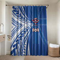 Hawaii 808 Bathroom Set Unique Style LT05 Shower Curtain Only Blue - Polynesian Pride