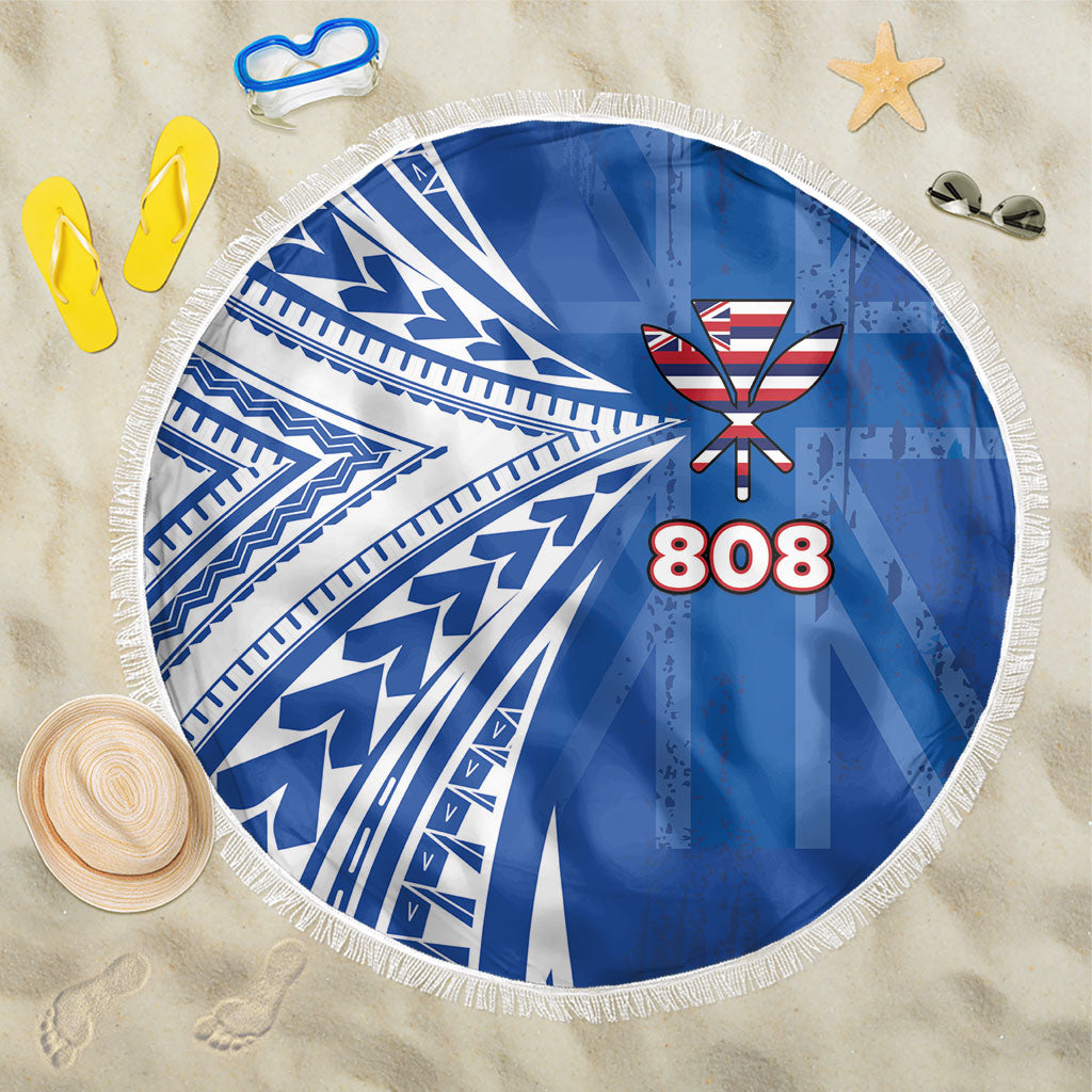 Hawaii 808 Beach Blanket Unique Style LT05 One Size 150cm Blue - Polynesian Pride