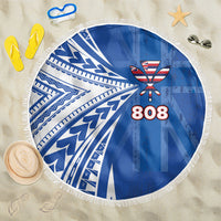 Hawaii 808 Beach Blanket Unique Style LT05 One Size 150cm Blue - Polynesian Pride