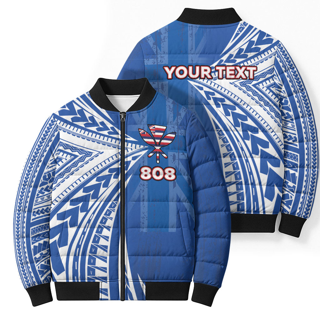 Personalised Hawaii 808 Bomber Puffer Jacket Unique Style LT05 - Polynesian Pride