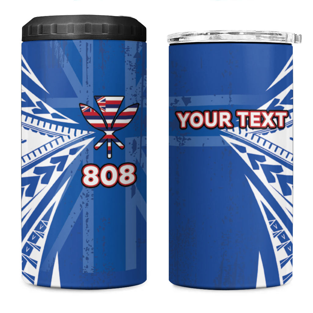 Personalised Hawaii 808 4 in 1 Can Cooler Tumbler Unique Style LT05 One Size: 16 oz Blue - Polynesian Pride