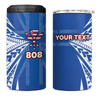 Personalised Hawaii 808 4 in 1 Can Cooler Tumbler Unique Style LT05 One Size: 16 oz Blue - Polynesian Pride