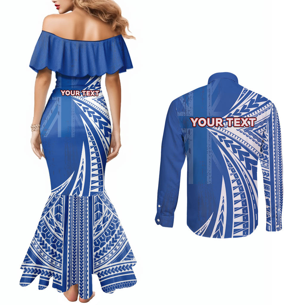 Personalised Hawaii 808 Couples Matching Mermaid Dress and Long Sleeve Button Shirt Unique Style