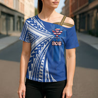 Personalised Hawaii 808 Cross Shoulder Shirt Unique Style