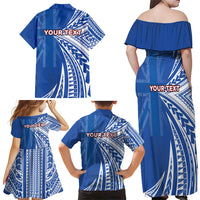 Personalised Hawaii 808 Family Matching Off Shoulder Maxi Dress and Hawaiian Shirt Unique Style LT05 - Polynesian Pride
