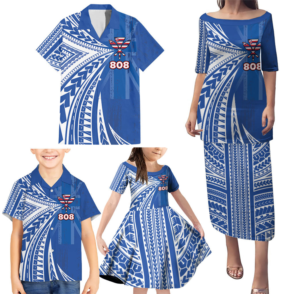 Personalised Hawaii 808 Family Matching Puletasi and Hawaiian Shirt Unique Style LT05 - Polynesian Pride