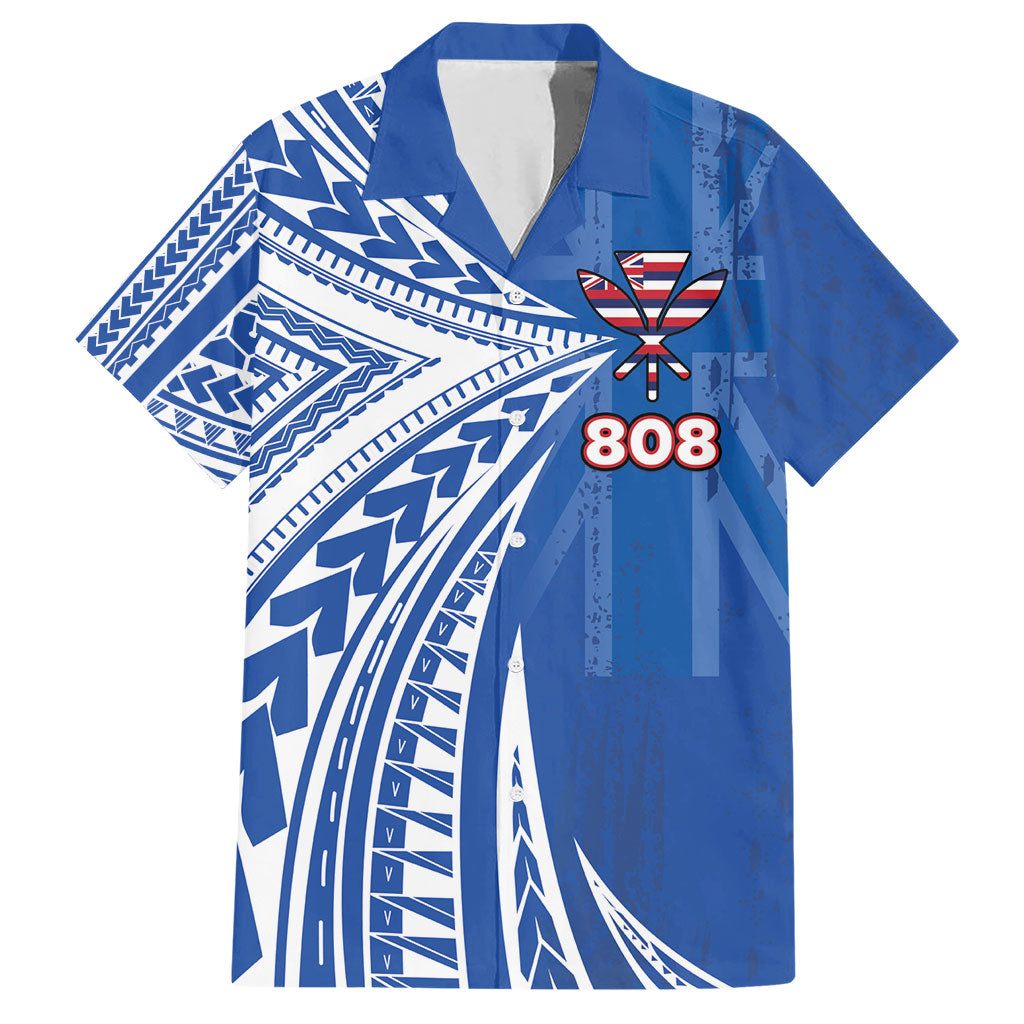Personalised Hawaii 808 Hawaiian Shirt Unique Style LT05 Blue - Polynesian Pride