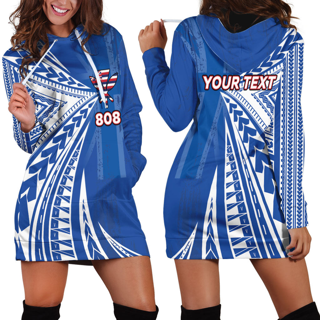 Personalised Hawaii 808 Hoodie Dress Unique Style LT05 - Polynesian Pride