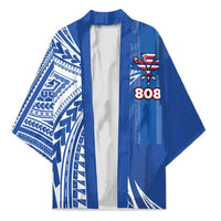 Personalised Hawaii 808 Kimono Unique Style LT05 Unisex Blue - Polynesian Pride