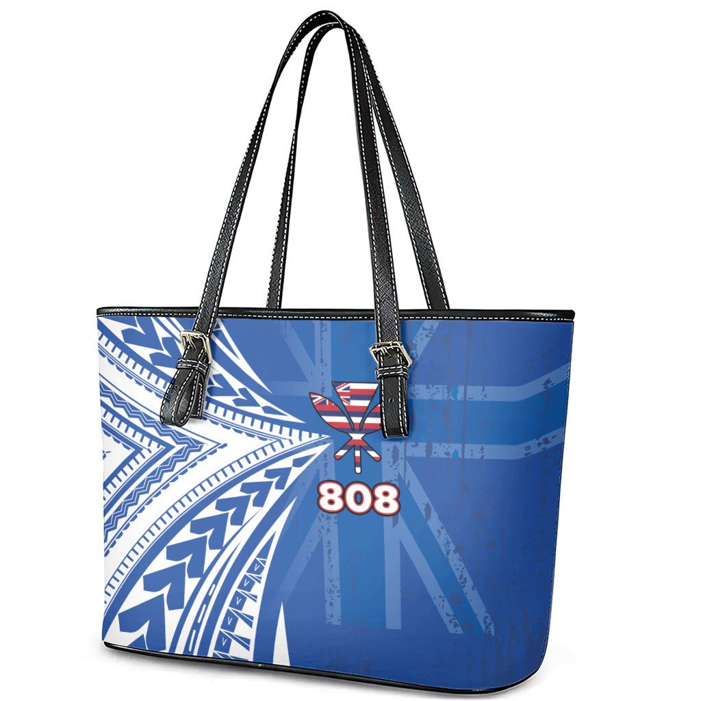 Hawaii 808 Leather Tote Bag Unique Style LT05 - Polynesian Pride